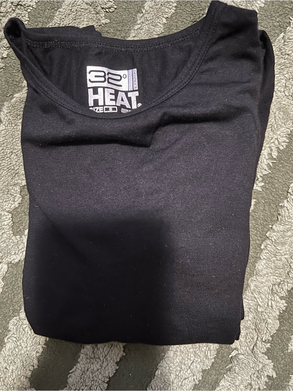 32 Degrees Black Kids Long Sleeve Thermal Top